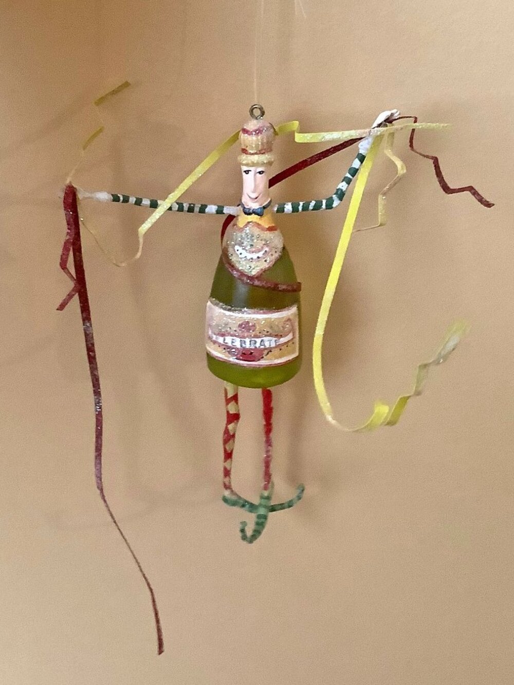 Dept 56 Krinkles Champagne Bottle Ornament Christmas